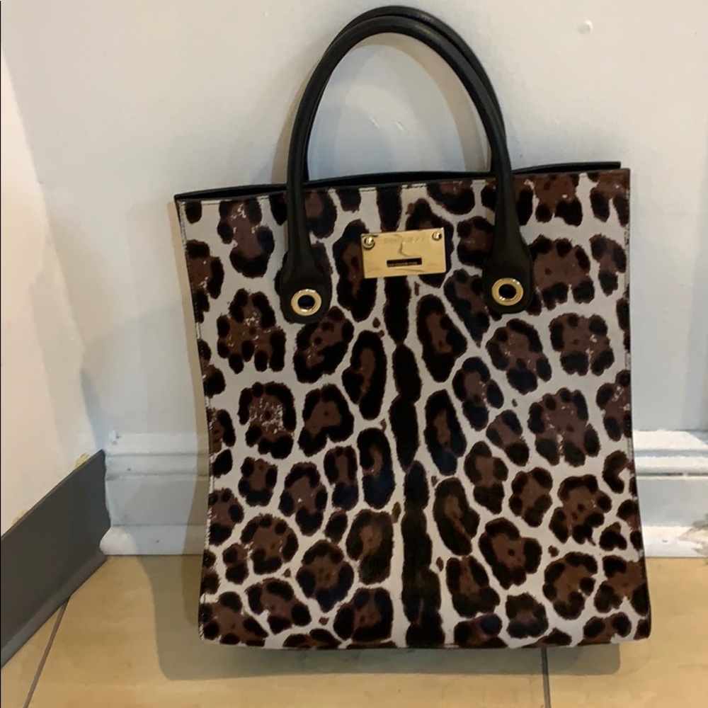 Jimmy Choo Cheetah Print Pony-hair Large Tote Bag